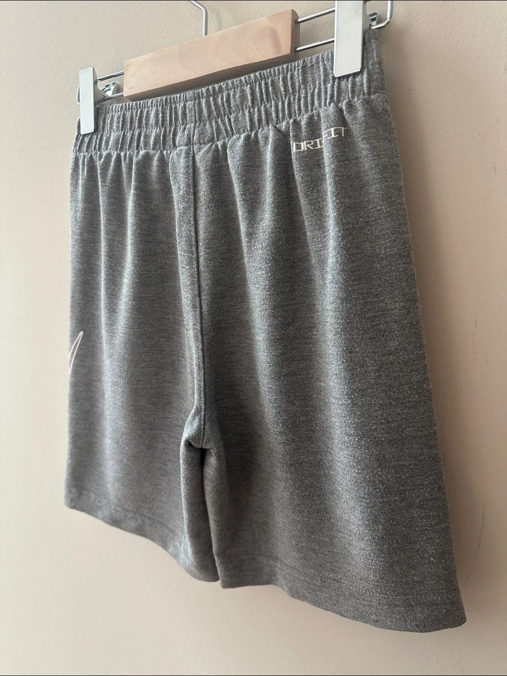 8/$25 Nike Gray Boys Size 6-7 years Athletic Shorts with Neon Swoosh